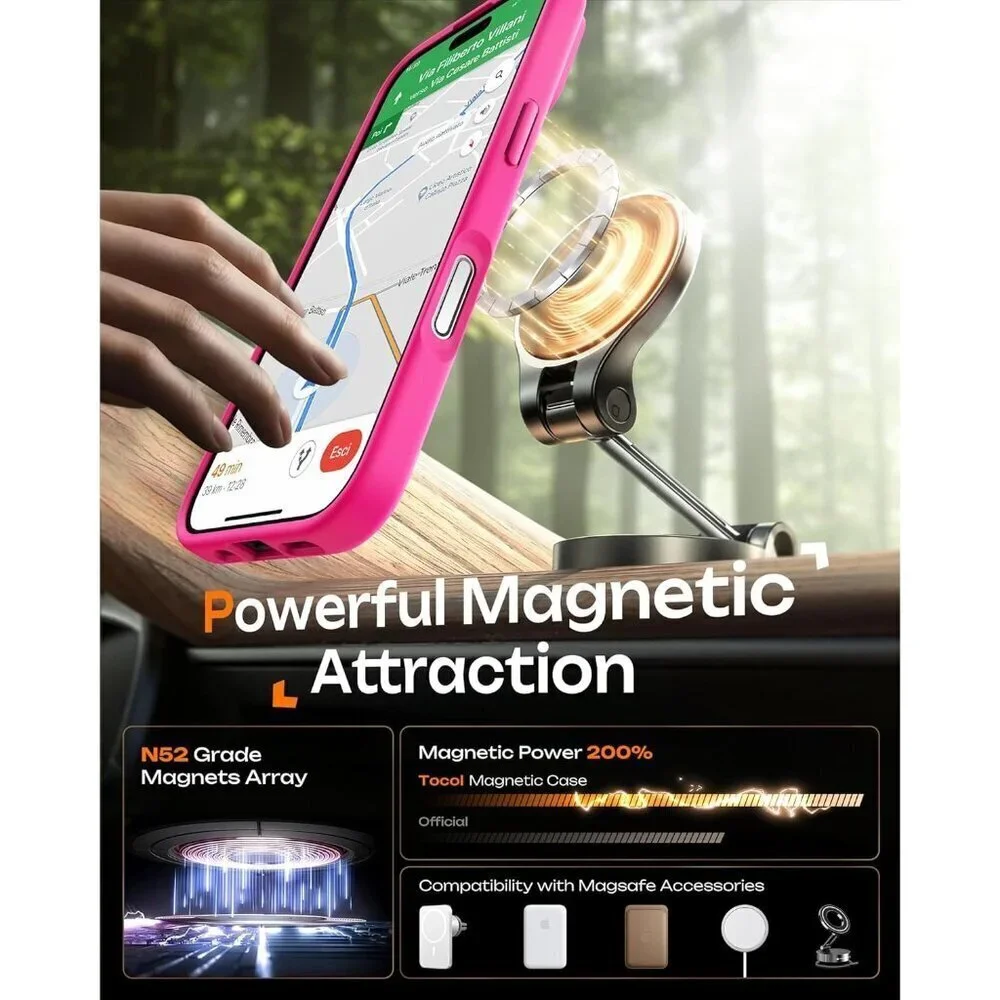 Hot Pink Iphone 17 Pro Max Full Camera Protection Translucent Matte Phone Case